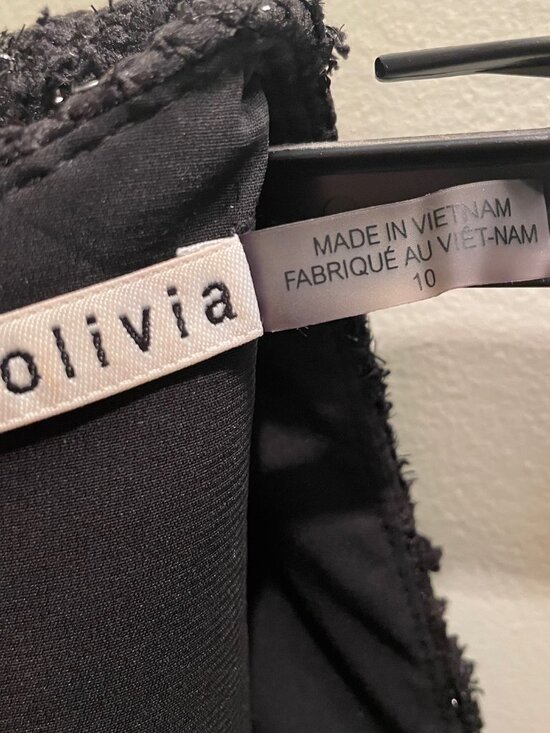 Alice + Olivia Adelaide Dress in Black, Size 10 - Picture 4 of 5